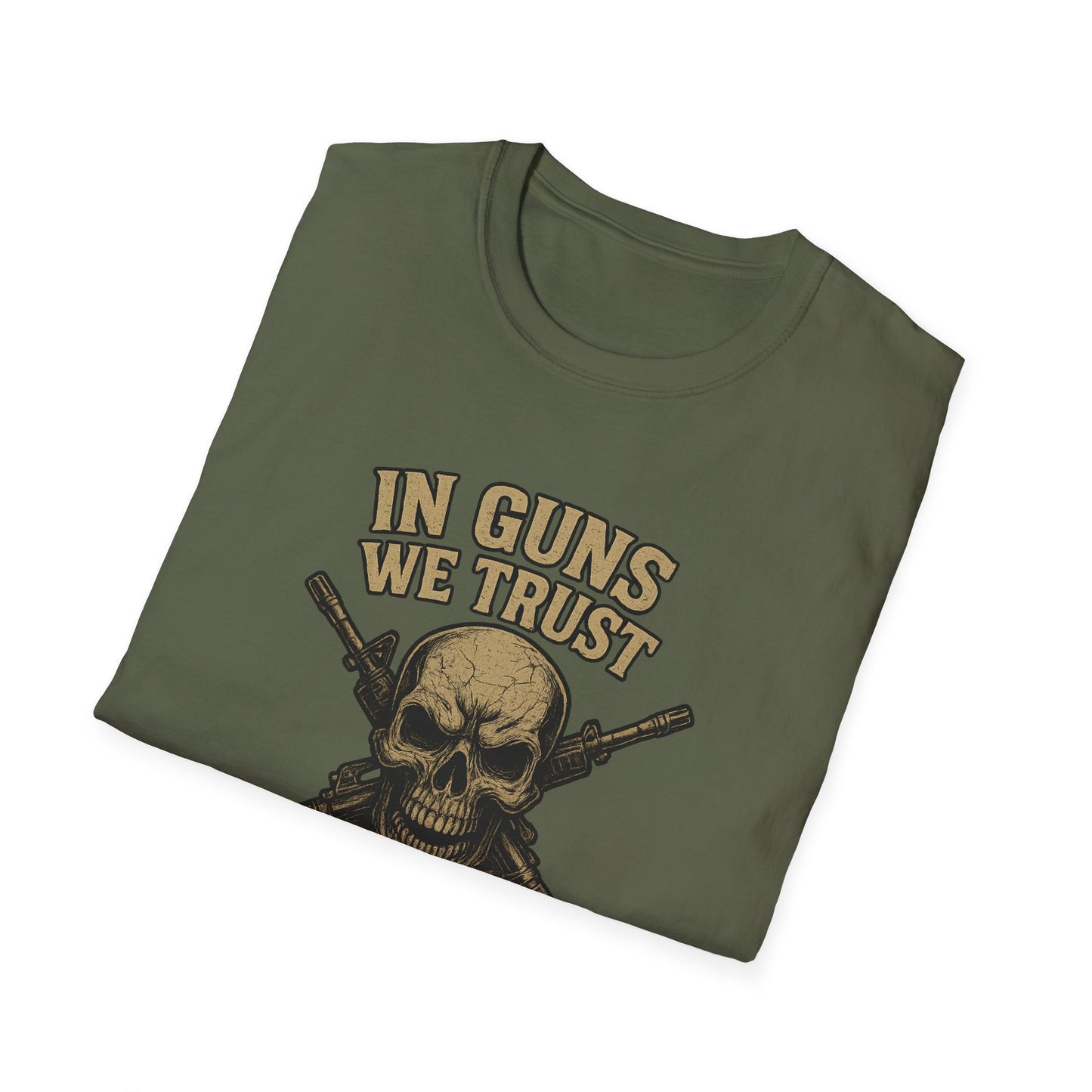 In Guns We Trust Patriotic Skull Tee