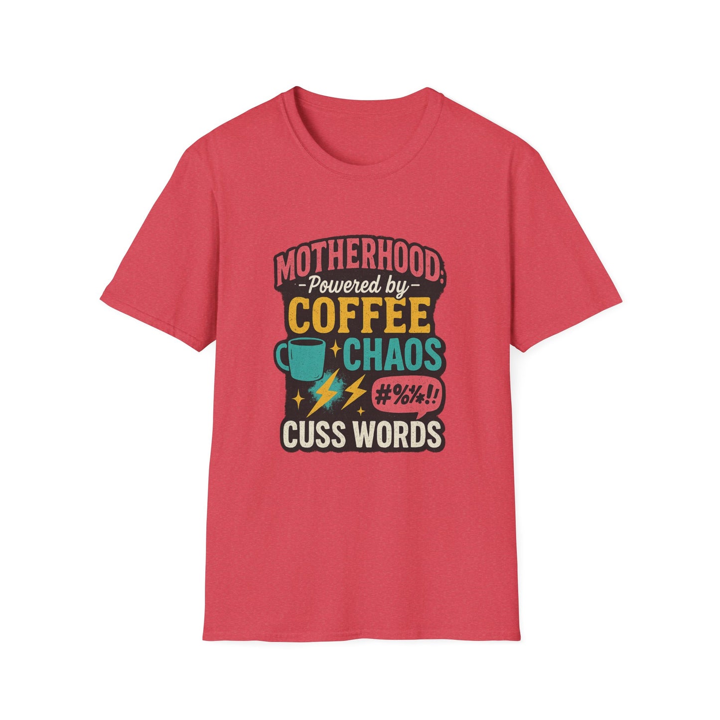Motherhood Fuel – Coffee, Chaos & Cuss Words Tee