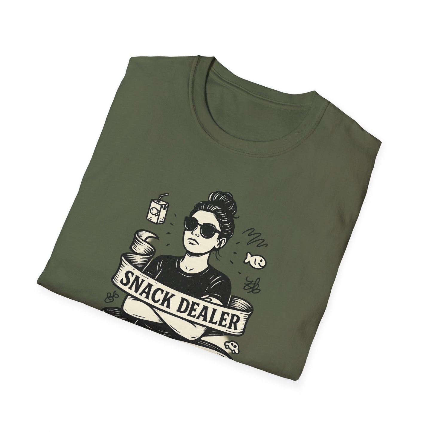 Snack Dealer. Chaos Curator. Professional Eye Roller | Savage Mom Tattoo Tee