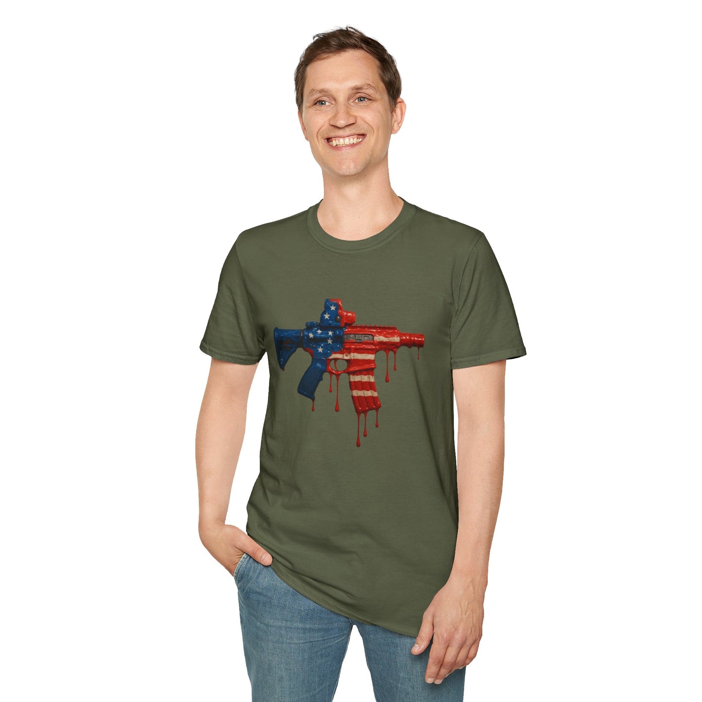 Dripping with Patriotism Graphic Tee — Red, White & Bold