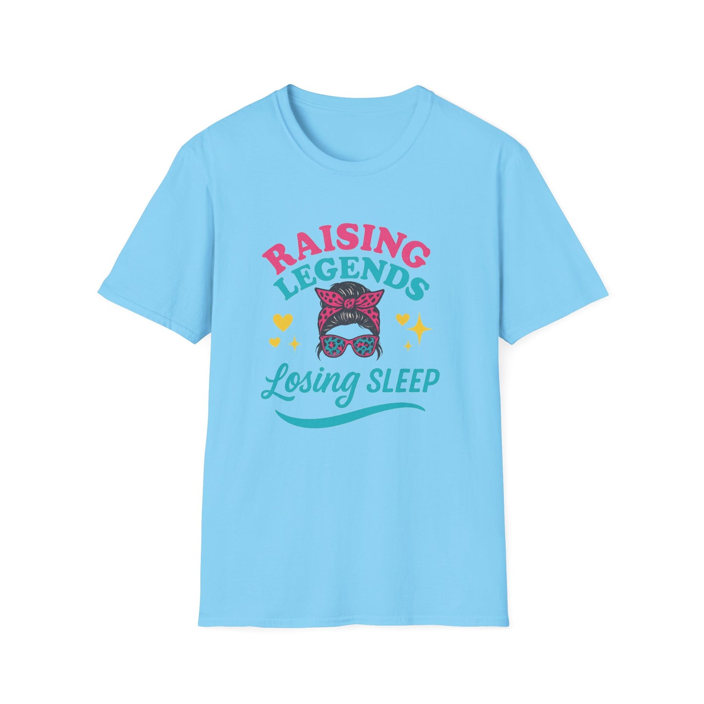 Raising Legends, Losing Sleep – Mom Life Leopard Print Tee