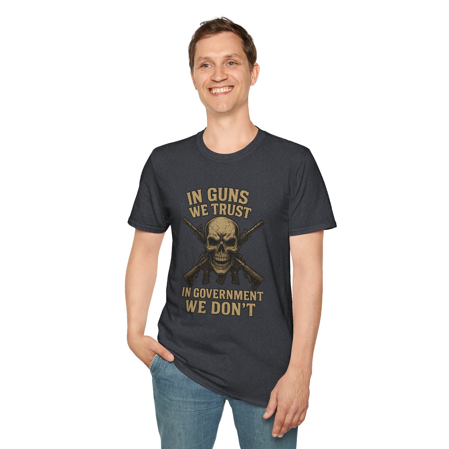 In Guns We Trust Patriotic Skull Tee