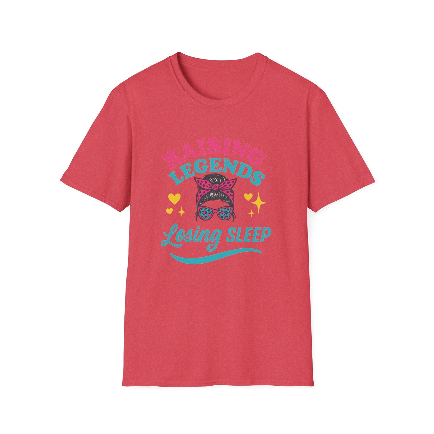 Raising Legends, Losing Sleep – Mom Life Leopard Print Tee