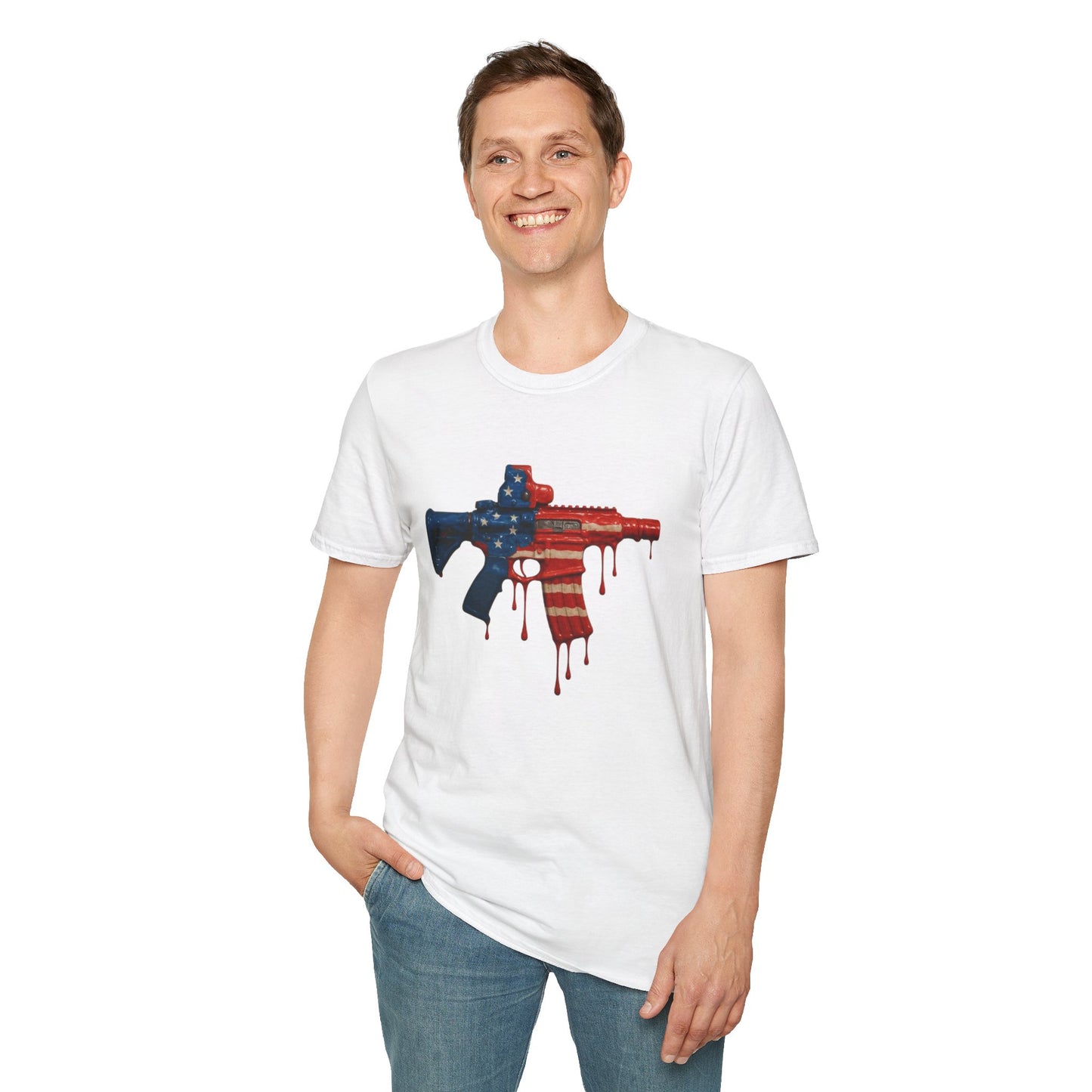 Dripping with Patriotism Graphic Tee — Red, White & Bold