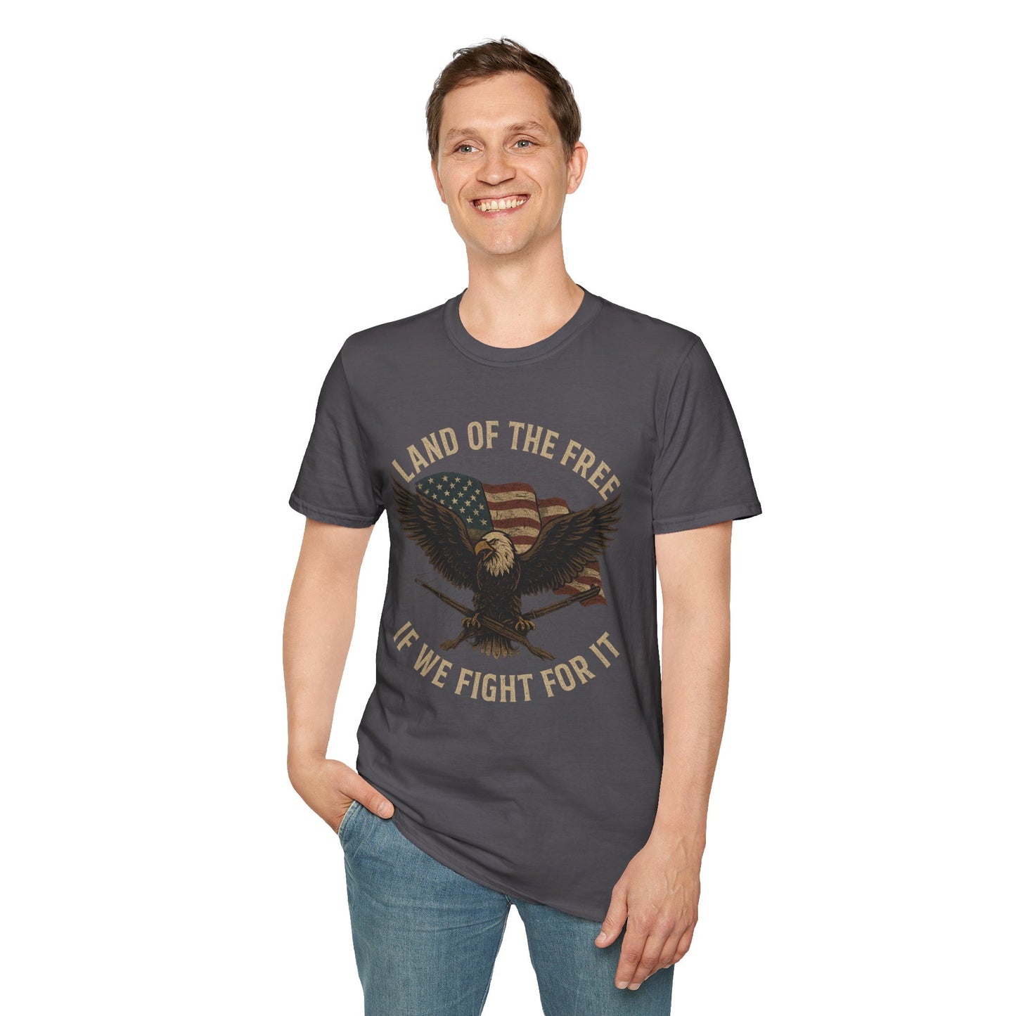 Land of the Free Patriotic Eagle Tee