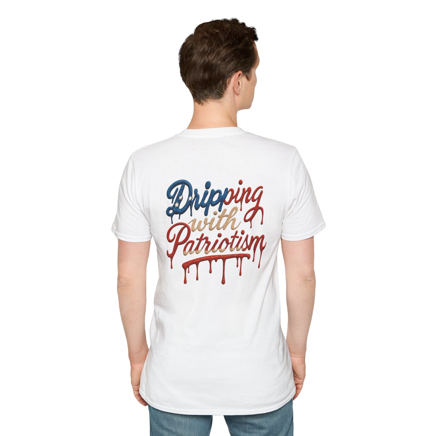 Dripping with Patriotism Graphic Tee — Red, White & Bold