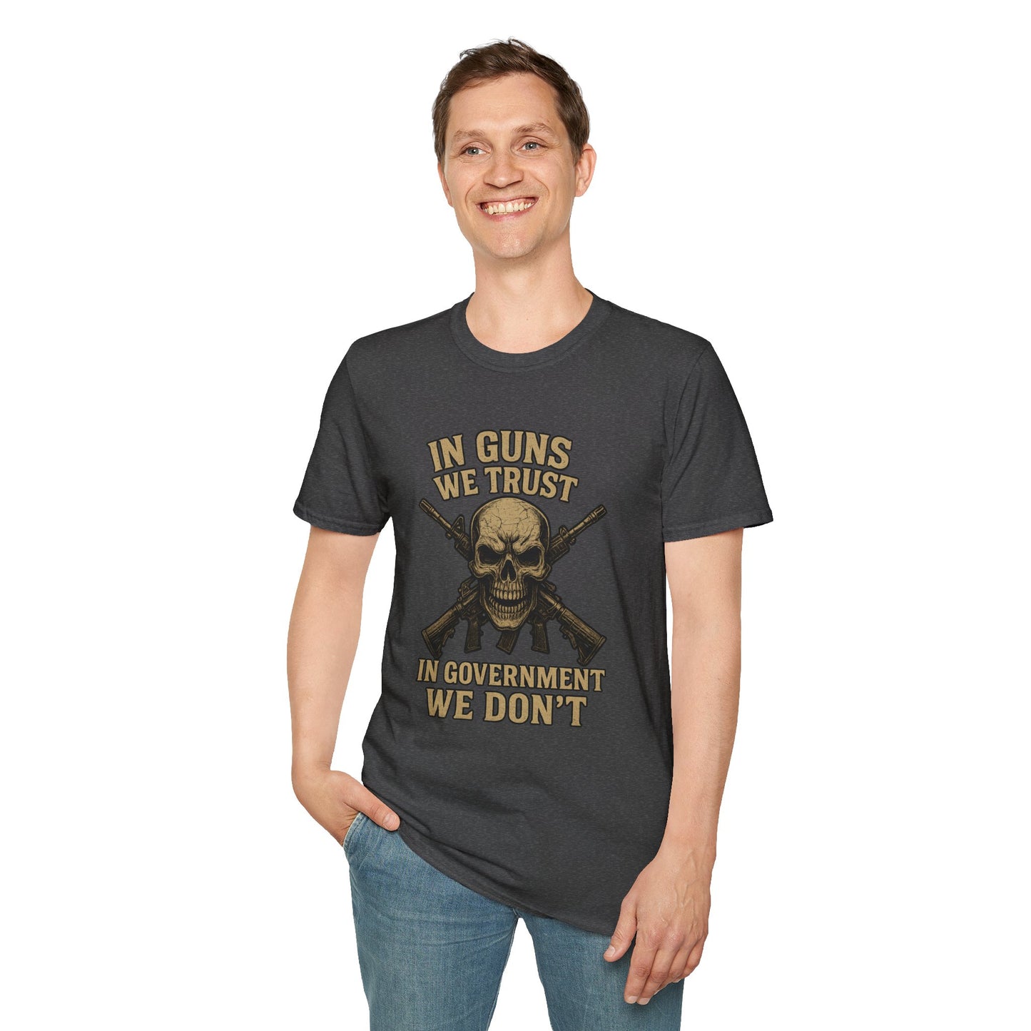 In Guns We Trust Patriotic Skull Tee