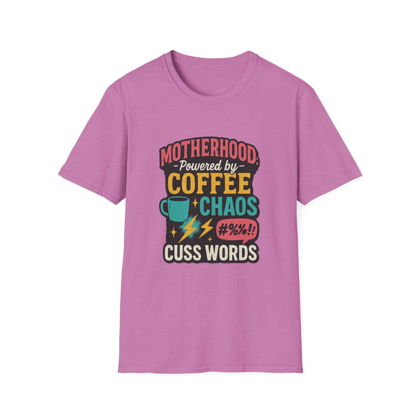 Motherhood Fuel – Coffee, Chaos & Cuss Words Tee