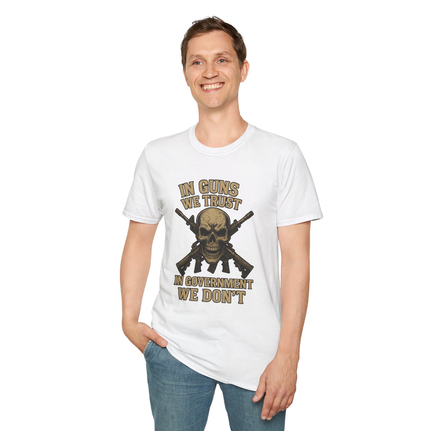 In Guns We Trust Patriotic Skull Tee