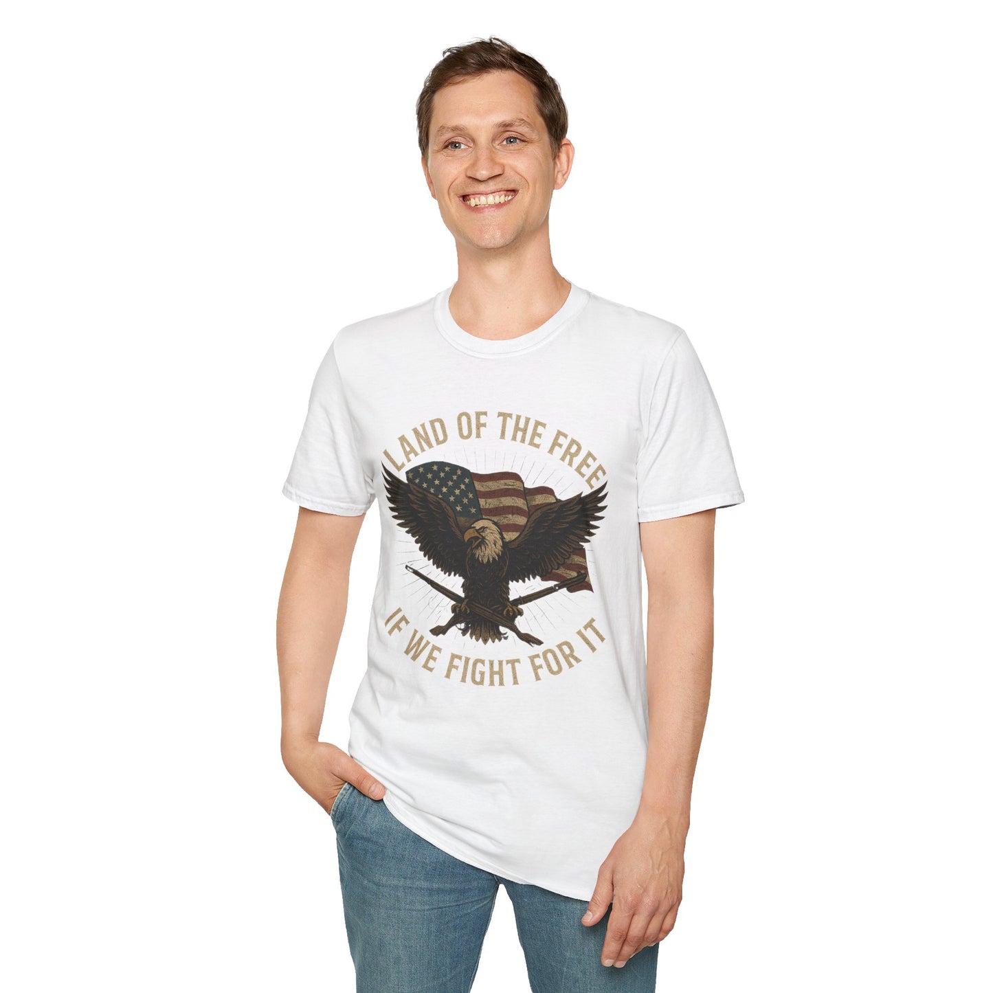 Land of the Free Patriotic Eagle Tee