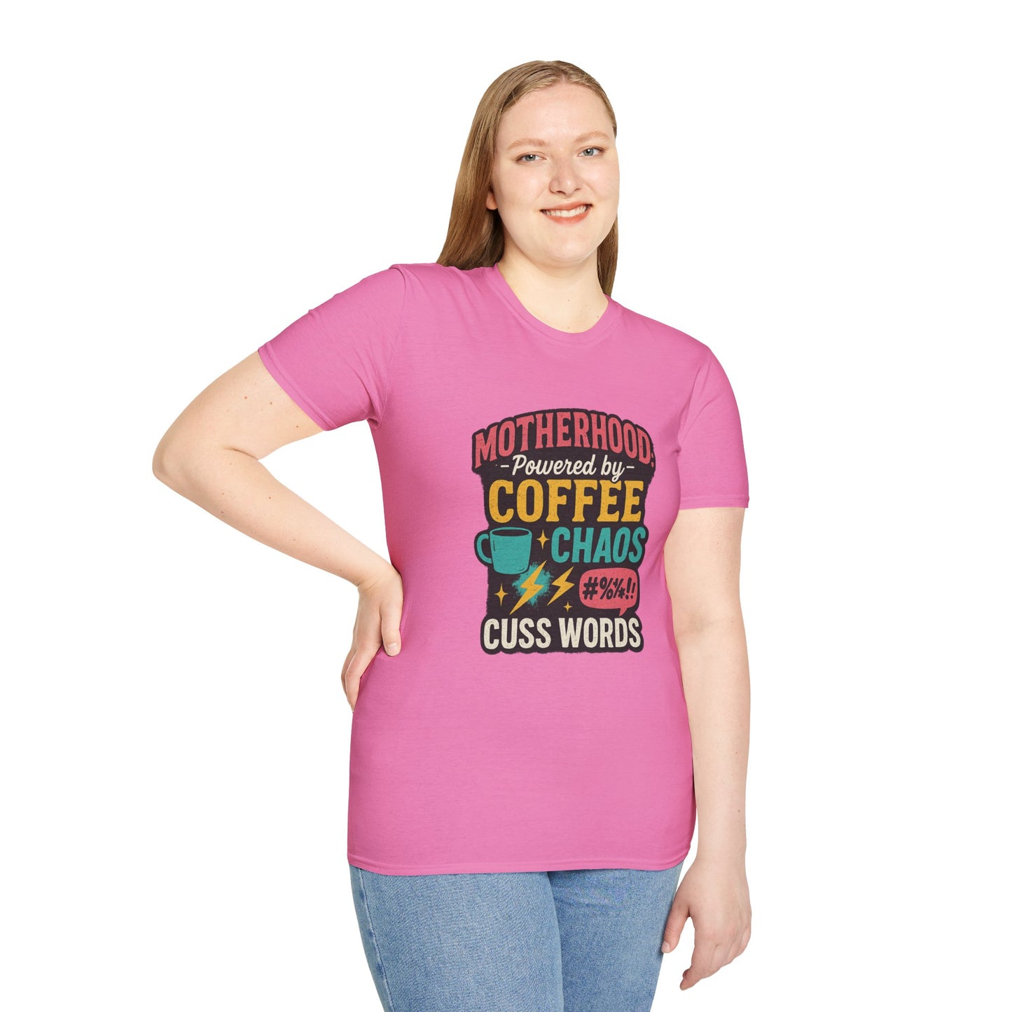 Motherhood Fuel – Coffee, Chaos & Cuss Words Tee
