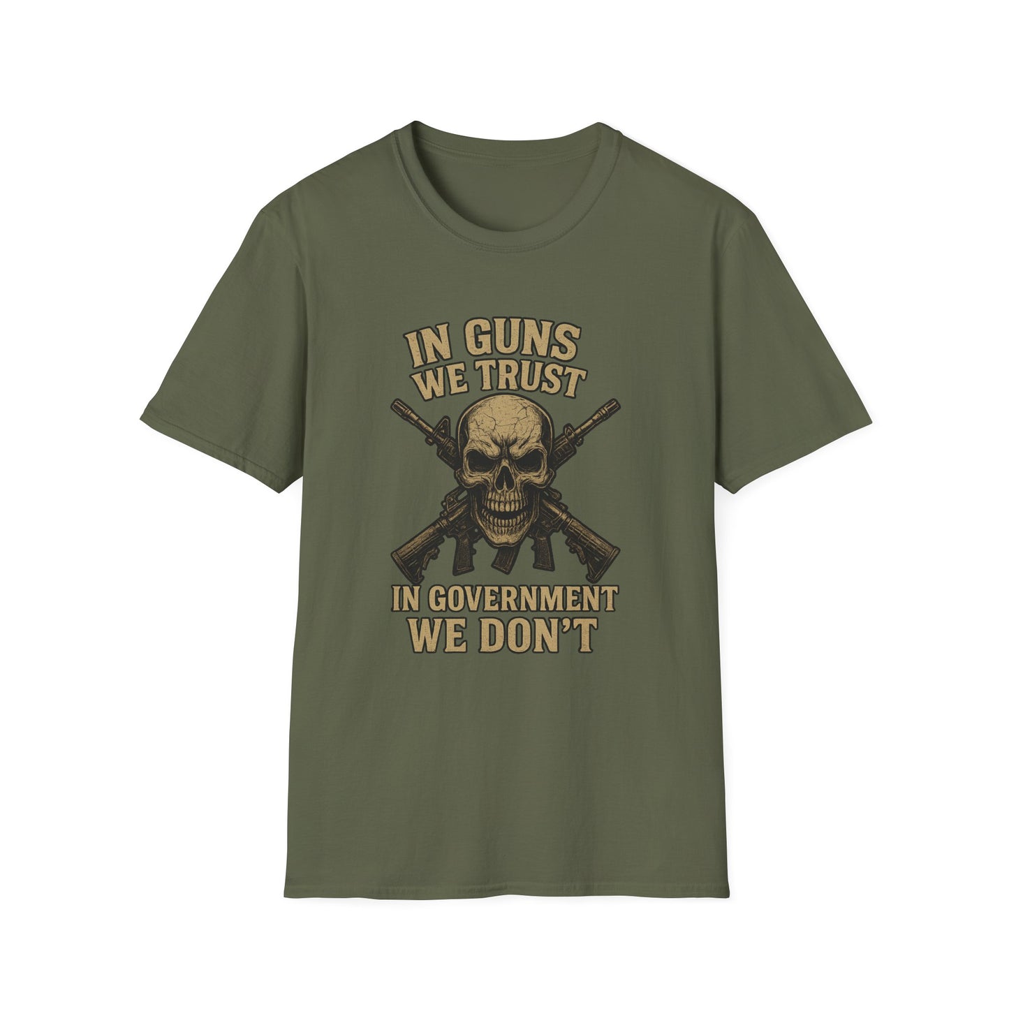 In Guns We Trust Patriotic Skull Tee