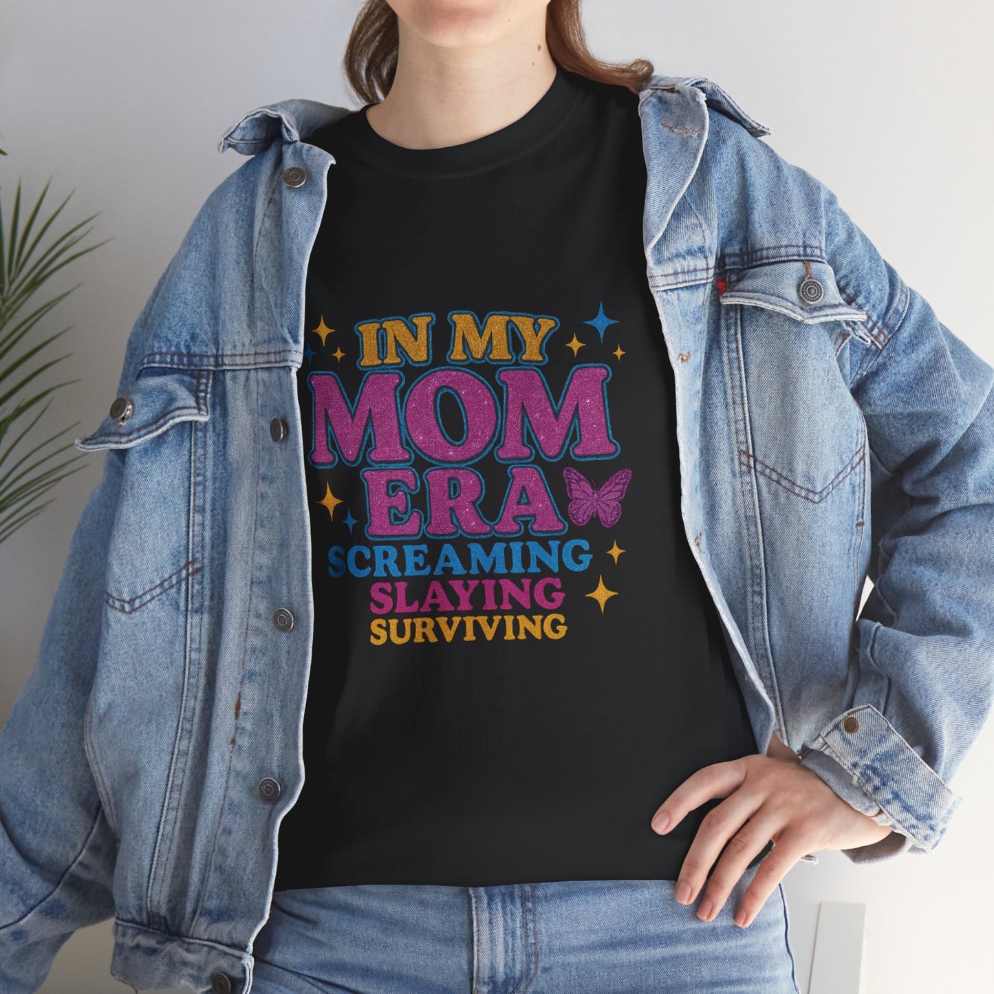 In My Mom Era – Glitter Core Chaos Tee