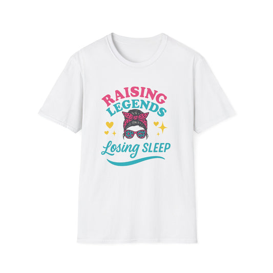 Raising Legends, Losing Sleep – Mom Life Leopard Print Tee