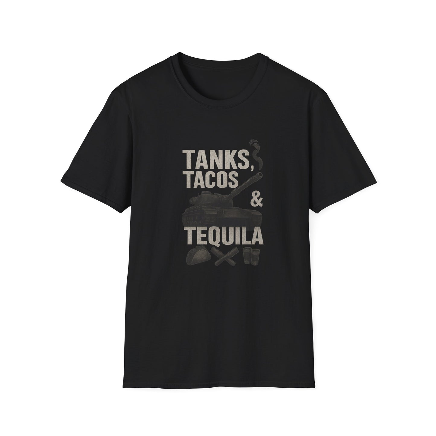 Tacos & Tequila T-Shirt for Fun Lovers, Unisex Tee for Parties, Gifts for Military Enthusiasts, Taco Tuesday Apparel