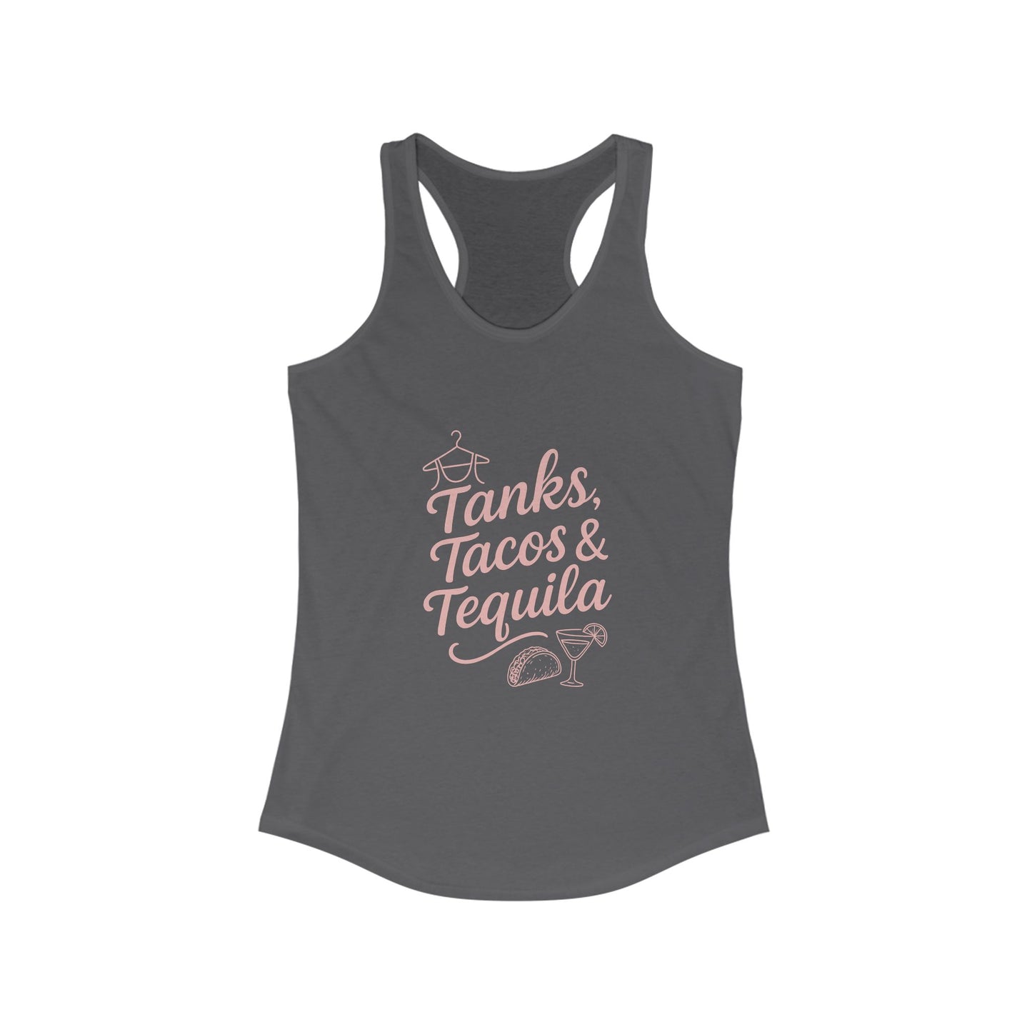 Tanks, Tacos & Tequila Women's Racerback Tank - Perfect for Summer Parties, Beach Days, Tequila Lovers, Casual Outfits, and Gifts