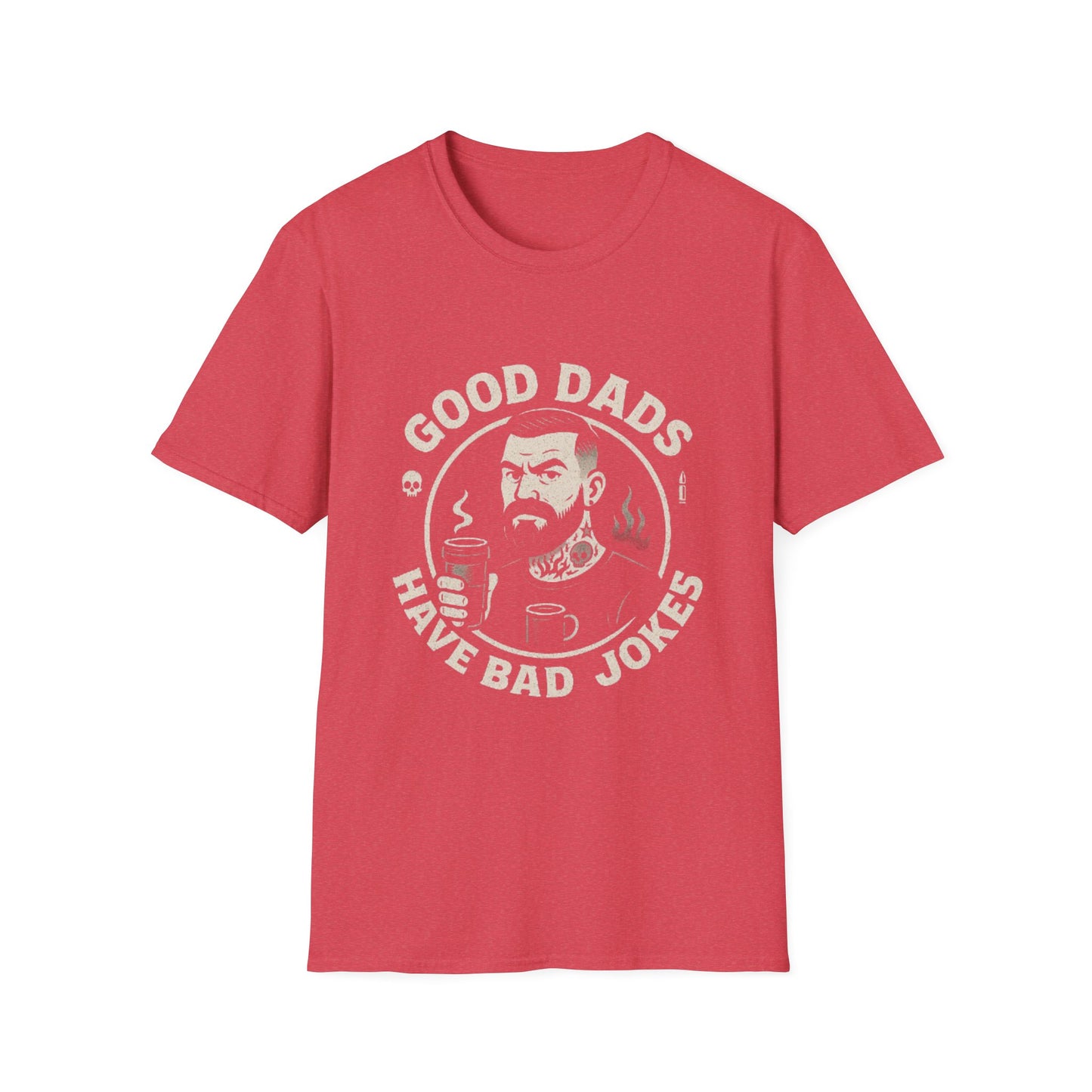Good Dads Have Bad Jokes Tee – Tattooed Dad Edition