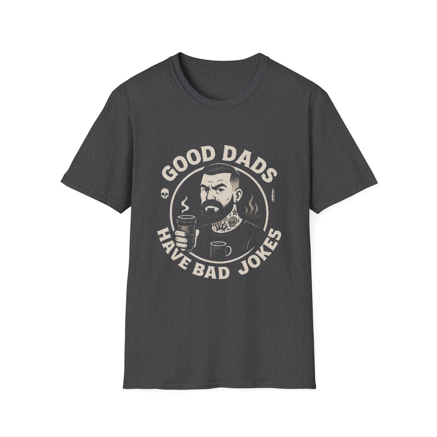 Good Dads Have Bad Jokes Tee – Tattooed Dad Edition